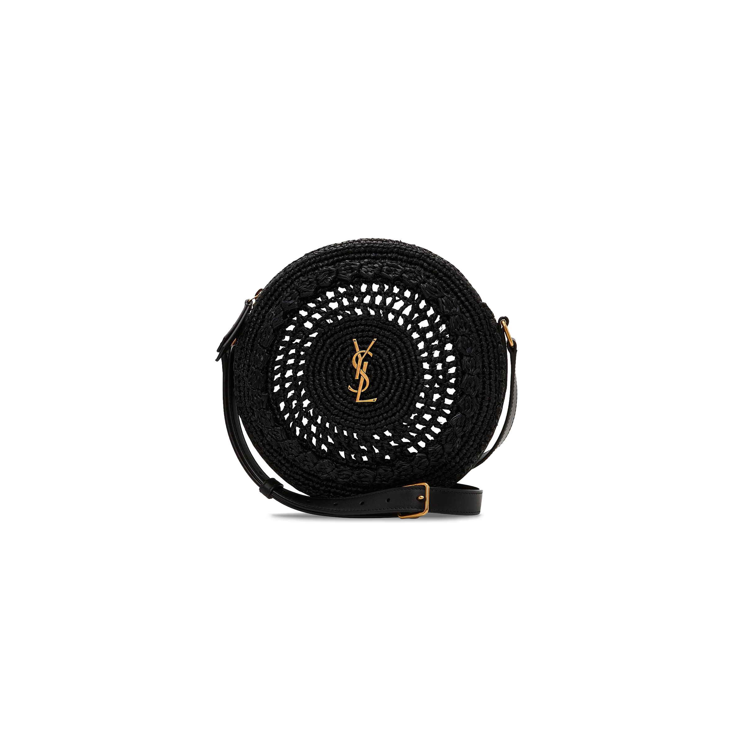 Y*L sac round in raffia black 68560124700940 (21*21*4cm)